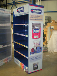 Estante de exhibición de aceite de motor de lubricante de piso resistente al por menor de supermercado personalizado estante de exhibición de pintura de coche de aceite - Product Image 3