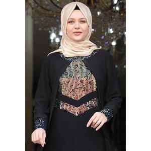 Hijab abbigliamento taglie forti delicato tessuto Chiffon sabbia Plus Size Hijab abito da sera