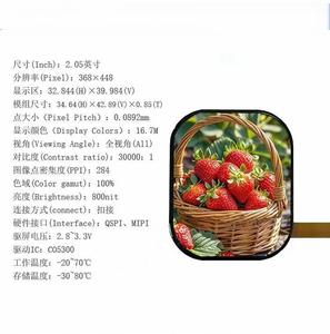 Pantalla AMOLED de 2.05 Pulgadas con Resolución de 368*448 y Brillo de 800cdm2 para Uso en Exteriores - Product Image 4