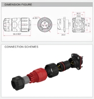IP67 étanche Cnlinko YM20 9Pin M20 prise mâle prise femelle connecteur de câble circulaire d'aviation pour équipement de lumière LED de scène