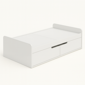 <span class=keywords><strong>Lit</strong></span> en bois avec tiroirs, utilisé pour ranger des objets dans une chambre familiale, avec un support robuste. - Product Image 6