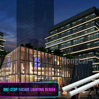 Éclairage LED de façade de bâtiment, OEM personnalisé, projecteur architectural mural, éclairage de pelouse, solution d'éclairage de façade
