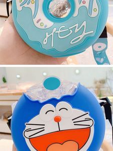 Botella de Agua Creativa para Niños, de Plástico, con Forma de Donut, Diseño de Dibujos Animados, para la Escuela - Product Image 4