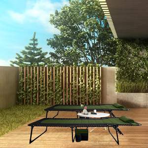 <span class=keywords><strong>Chaise</strong></span> <span class=keywords><strong>longue</strong></span> <span class=keywords><strong>pliante</strong></span> WKFAMOUT d'extérieur avec cadre en acier inoxydable, inclinable en 5 positions, hauteur réglable, support de tête réglable, pour la plage - Product Image 2