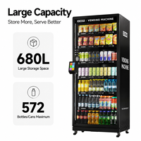 Máquina Expendedora Inteligente XMAI 680L con Cámara de Reconocimiento Visual por IA, Pago con Protocolo MDB, Monitoreo Remoto 4G y Refrigeración por Compresor
