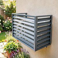 Cache-climatiseur en aluminium découpé au laser 3D, étanche, à persiennes, design personnalisé, simple, en métal, pour climatiseur et pompe à chaleur