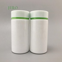 Flacon en plastique recyclable JERO 100ml/120ml/150ml/175ml avec capsule PE et bouchon à couronne pour médicaments, pilules, vitamines, impression d'écran