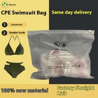 Sac à fermeture éclair en CPE dépoli pour l'emballage de vêtements, chaussures, chaussettes - PVC PE translucide dépoli pour maillots de bain et bikinis pour bébés - MOQ 100 pièces