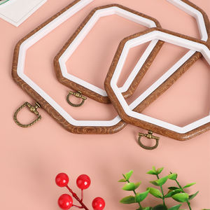 <span class=keywords><strong>Kit</strong></span> de accesorios de moda Looen, nuevo estilo, aro de <span class=keywords><strong>bordado</strong></span> Irregular, marco de madera de bambú para aros de punto de cruz, costura - Product Image 2