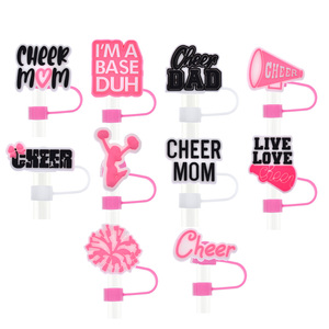 2024 nuove idee di prodotto con <span class=keywords><strong>punta</strong></span> di paglia <span class=keywords><strong>a</strong></span> forma di cuore in PVC colorato copre la graziosa copertura della <span class=keywords><strong>tazza</strong></span> per bevande 10mm accessori in paglia riforniti - Product Image 2