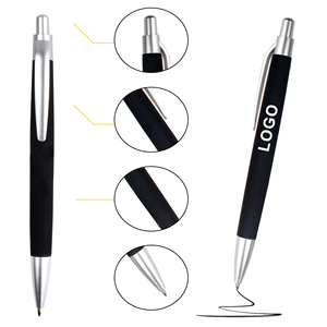 Wholesale <b>Cheap</b> Plastic Rubber Promotional Ink Stylus Ballpoint Pens with Custom Logo - Product Image 4