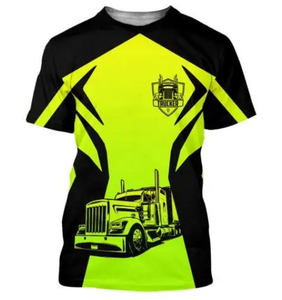 T Shirt bianca all'ingrosso personalizzata è la mia vita stile camion T-Shirt stampa il tuo <span class=keywords><strong>testo</strong></span> per magliette da uomo comode magliette verdi grigie - Product Image 3