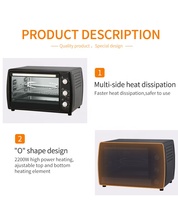 Four électrique encastré de grande capacité 63L 2200 WAppareils de cuisine