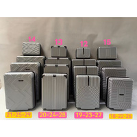 Ensemble de valises trolley SKD personnalisées, 12 pièces, en ABS rigide, bagages à main semi-finis