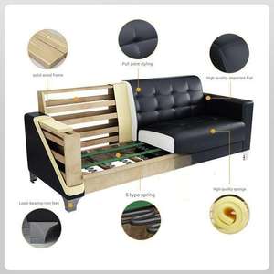 Set di Divani <span class=keywords><strong>da</strong></span> Ufficio Moderni e Minimalisti, Piccolo Divano a Tre Posti per Reception Aziendale con <span class=keywords><strong>Tavolino</strong></span> per Area Lounge Ospiti - Product Image 4