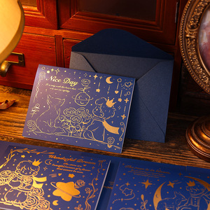 Biglietto d'Auguri con Stampa a Caldo del <span class=keywords><strong>Piccolo</strong></span> <span class=keywords><strong>Principe</strong></span> e della Rosa, Benedizione Romantica per Compleanno - Product Image 4