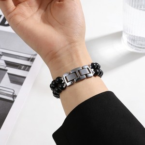 Nouveau <span class=keywords><strong>bracelet</strong></span> de montre tendance 2026 à double rangée de perles et boucles métalliques pour Smartwatch Ultra 38mm 40mm 44mm 49mm - Product Image 5