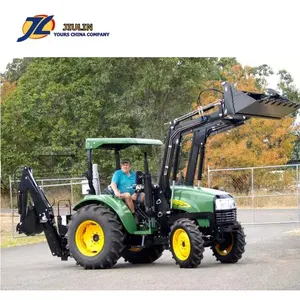 JIULIN Disetujui Tractor 185hp 210hp 220HP 4x4WD Traktor Pertanian dengan Pemuat Depan dan Peralatan Mesin Pertanian Backhoe