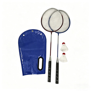 Ensemble de <span class=keywords><strong>badminton</strong></span> d'entrée de gamme JH Wholesale, 2 raquettes + 2 volants, cadre en acier, sac en PP avec logo autocollant personnalisé - Product Image 1