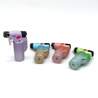 Allume-cigare à gaz Butant de haute qualité Logo personnalisé Mini Jet Flamme Briquets torche à gaz pour fumer