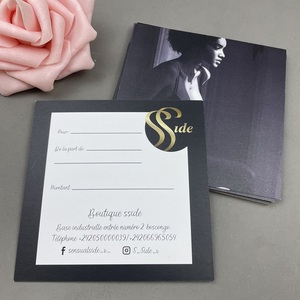 Wholesale Custom logo Gift Thanks Card Printing Black Paper <strong>Postcard</strong> for Supporting Business - Product Image 2