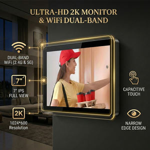 Système de <span class=keywords><strong>sonnette</strong></span> vidéo IP Hiwink 2K avec écran tactile 7 pouces, Wi-Fi double bande, interphone intelligent Tuya compatible Alexa et Google Home - Product Image 3