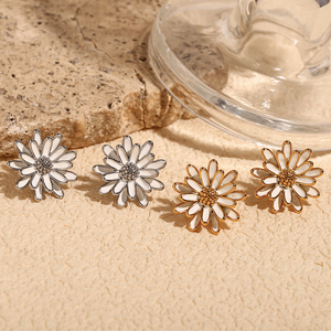 Nuevos pendientes <span class=keywords><strong>de</strong></span> aro huecos con forma <span class=keywords><strong>de</strong></span> barco liso para mujer, pendiente <span class=keywords><strong>de</strong></span> joyería sin deslustre <span class=keywords><strong>de</strong></span> acero inoxidable chapado en <span class=keywords><strong>oro</strong></span> a la moda - Product Image 4