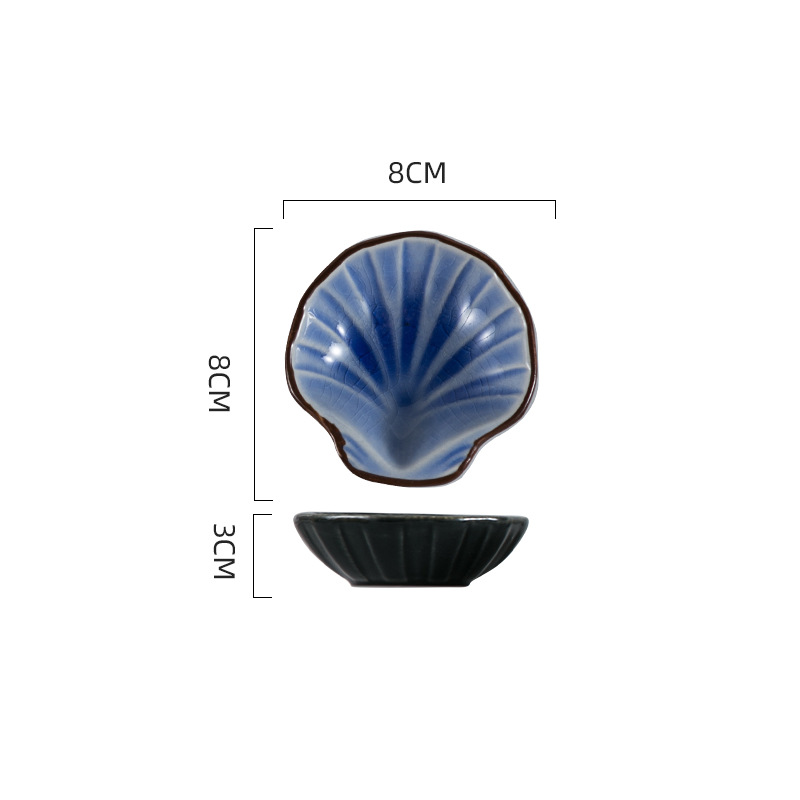 Ice cracked inner and outer glaze-sapphire blue