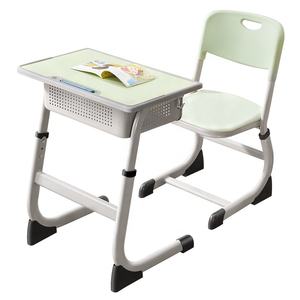 Fabricante de muebles escolares Aula Escritorio individual y silla para lectura Estudio Marco de metal Estudiante Equipo escolar moderno - Product Image 1