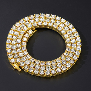 SC Hot Bán Hợp Thời Trang Chokers Vòng Cổ Mát Vàng Bạc <span class=keywords><strong>Rose</strong></span> <span class=keywords><strong>Gold</strong></span> Rhinestone Vòng Cổ Tuyên Bố Cuba Chuỗi Vòng Cổ Cho Phụ Nữ - Product Image 2