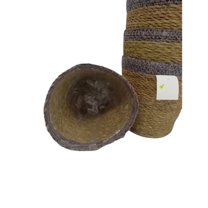 Set di 6 Cesti Portaoggetti di Lusso in Corda Intrecciata, Vasi Ecologici e Biodegradabili con Bordo Viola per Uso Interno/Esterno - Product Image 3