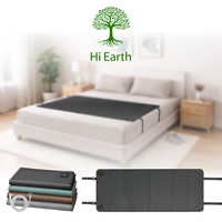 Drap de lit en cuir PU noir, tapis de mise à la terre conducteur et respirant pour un meilleur sommeil, conception antistatique, fourniture d'usine