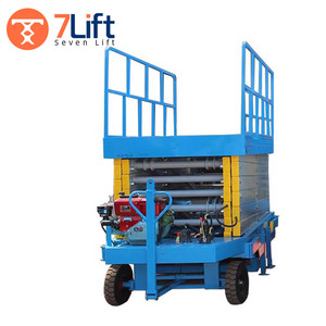 Plateforme élévatrice hydraulique mobile 15 m, élévateur à ciseaux électrique pour une seule personne, élévateur manuel pliable de 60 pieds, petite plateforme élévatrice de 8 mètres - Product Image 4