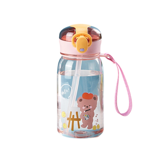 <span class=keywords><strong>Gobelet</strong></span> en plastique <span class=keywords><strong>personnalisé</strong></span> avec logo pour jus de fruits, 400 ml, bouteille d'eau en plastique pour enfants avec paille - Product Image 6