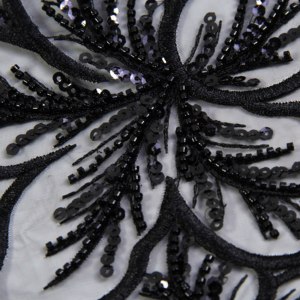 Beautiful Floral Custom Colour Embroidery Beads And <strong>Sequins</strong> <strong>Lace</strong> Trims - Product Image 5