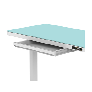 Escritorios Eléctricos de <span class=keywords><strong>Altura</strong></span> Ajustable con Cajón, Muebles de Oficina con Marco Metálico Elevador, Escritorio de Pie con Superficie de Vidrio Templado - Product Image 5