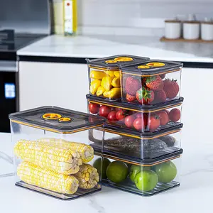 Sealed Refrigerator Organizer With Timing Lids Freezing Storage Box Household Food Storage Fruit And Vegetable Storage Box