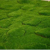 Tapis de mousse artificielle vert émeraude, mélange jaune-brun, gazon floqué pour bonsaï, micro-paysage, modèle de table de sable