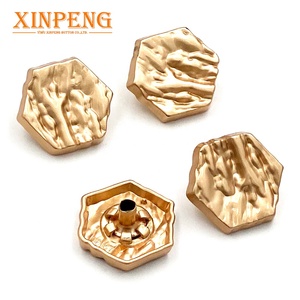 Nút Áo Sơ Mi Tùy Chỉnh Trang Sức Kim Loại Quyến Rũ Hình Lục Giác Nút Vàng <span class=keywords><strong>Snap</strong></span> - Product Image 3