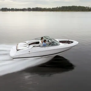 Pabrik langsung kualitas tinggi kecepatan perahu Jet perahu terbuat dari serat kaca dan aluminium V lambung untuk olahraga air dan hiburan