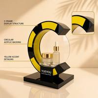 Meuble de présentation commercial pliable pour maquillage avec surface polie LED pour stand de vente en magasin de cosmétiques, design moderne et luxueux
