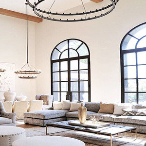 Hôtel ou immeuble de bureaux <span class=keywords><strong>porte</strong></span> <span class=keywords><strong>d</strong></span>'<span class=keywords><strong>entrée</strong></span> en verre <span class=keywords><strong>avec</strong></span> fenêtre <span class=keywords><strong>latérale</strong></span> en acier rangée continue de conception de fenêtres et portes du sol au plafond - Product Image 2
