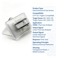Capteur de gaz électrochimique compatible CITY O2 (NO/SO2/O2) |   Capteur CEMS compatible City Technology/Figaro