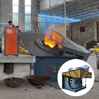 Horno de Inducción Eléctrico de Metal de 250 kg, Horno de Frecuencia Intermedia para Refinación con Flexibilidad Operativa