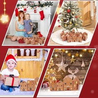 24 boîtes de calendrier de l'Avent vides à remplir, pour Noël, DIY, compte à rebours de 24 jours, cadeau, maison en pain d'épices, décoration de Noël, décoration de la maison pour les fêtes, fabriqué en Chine