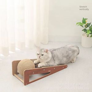 กระดานข่วนสำหรับแมวพร้อมลูกบอล ทนทาน ไม่หลุดลอก เหมาะสำหรับแมวในบ้าน - Product Image 4