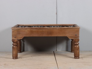 Table basse en bois de style rustique, table centrale en bois massif pour salon, meubles pour l'intérieur de la maison, appartement et hôtel - Product Image 3