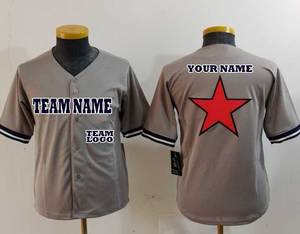 Maillot de baseball personnalisé style New York bleu marine et blanc, t-shirt de sport pour hommes et femmes - Product Image 5