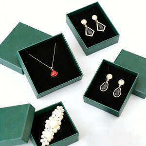 Boîtes d'emballage cadeau personnalisées en papier recyclable avec couvercle et base pour boucles d'oreilles, bracelets, colliers, montres et bijoux - Product Image 1