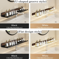 Support mural de rangement pour salle de bain en gros, support de robinet sans perçage, étagère suspendue pour organisation au-dessus du lavabo